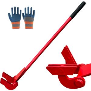 Moosefield 45" Pallet Buster Fully-Welded Steel Handle Pallet Pry Tool Heavy Duty Deck Board Removal Tool, Pallet Pry Bar Deck Floor Wrecking Demolition Efficient and Labor Saving Wood Board Recycle