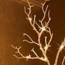 Hairui Lighted White Twig Tree with Fairy Lights 4FT 150 LED Lights for Christmas Home Holiday Decoration Indoor Outdoor Use