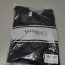 Missufe Women's V Neck Ruffle Short Sleeve Bodycon Summer Casual T Shirt Dress (Black, L)