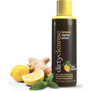 Lemon Detox with Volcanic Charcoal with Ginger and Dandelion Extract, 4 servings
