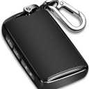 QBUC for Mazda Key Fob Cover,TPU Protector Key Holder with Keychain for 2019-2021 Mazda 3,for Mazda 3 Hatchback,for 2020-2021 Mazda CX-5,CX-30,CX-9,CX-12 3-4-Buttons Smart Key(Black)