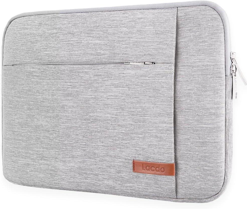 Lacdo Laptop Sleeve Case for 14 inch MacBook Pro M5 Pro/Max A3426 A3427 (2026), M5/M4/M3/M2/M1 A3434 A3112 A3401 A3185 A2918 A2992 2025-2021, 13.8 inch Microsoft Surface Laptop 7th Computer Bag, Gray