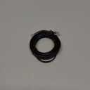 YIENFBEV 25FT Telephone Extension Cord Cable, Landline Phone Line Wire with RJ11 6P4C Plugs, Includes Cable Clips - Black - 1 Pack