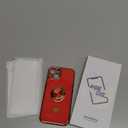 Compatible for iPhone 14 Case with 2 Pack Screen Protector, 360 Rotatable Ring Holder [Luxury Hearts Pattern] Plating Gold Edge Slim Soft Phone Cover Case for iPhone 14 - Red