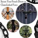 Safety Fence Chain Lock,Outdoor Waterproof Padlock with Chain,Heavy-Duty Weathproof Lock with Chain for Gate,Fence,Motorcycles,Bike (Lock with Chain)