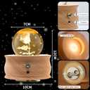 3D Crystal Ball Music Box with Projection LED Light and Rotating Wooden Base,Best Gift for Birthday Christmas Thanksgiving Valentine's Day Mothers Day,Music Boxes for Women(Rose-A)