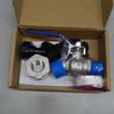 High Flow Rain Barrel Spigot Kit, Lead-Free,304 Stainless Steel Faucet Kit for Rain Water Barrel, Water Tanks, 55 Gallon Drum Etc, Spigot with Bulkhead Fitting, Tape.