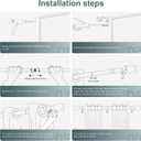 Black Curtain Rods for Windows 66 to 120 Inch(5.5-10ft),1 Inch Diameter Heavy Duty Curtain Rods,Modern Adjustable Curtain Rod,Cylindrical End Cap Drapery Rods,Window Curtains Rod 36-120",Matte Black