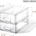 BINO | Stackable Storage Drawers, Small - 2 Pack, Clear | THE CRATE COLLECTION | Storage Bins With Drawers | Bathroom Organizers | Under Sink Organizer | Vanity Cabinet Home Organization