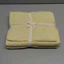 FOSSA Duvet Cover Set 100% Washed Cotton Linen Feel Super Soft Breathable Cozy 3 Pieces Bedding Sets Solid Pastel Yellow Twin (Twin (68"  90"), Light Yellow (No Comforter))