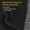 Winter Warm Gloves Men Women, Touch Screen Thermal Knit Wool Gloves with Fleece Lining for Outdoors (L/XL Adult, Black)