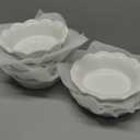 LOVECASA Ceramic Mini Pie Pans Set of 6-5.5 Inch Oven Safe Small Pie Dishes, Nonstick Mini Pot Pie Baking Tins for Chicken Pot Pie, Tarts, Quiches & Desserts, Stackable Ruffled Rims, White