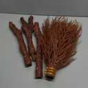 Spooktacular Creations Halloween Witch Vine-Patterned Broom Brown Cane, Witch Broomstick for Women Halloween Party Costume Accessories Stage Prop Kids and Adults, Photo Booth Accessory