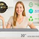 30 inch(75cm) Premium Kitchen Sink Silicone Water Splash Guard SIZE UPGRADE 30" and new package - NO Suction Cups, Ultra Wide 30" - Made in Korea (Ultra Wide Eco White)