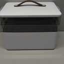 CTIME 3-Tier Medicine Organizer - Portable Medicine Cabinet with Leather Handle, Empty First Aid Kit for Home