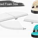 4 in 1 Foam for Outdoor 66" Round Daybed Thick 2"