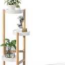 Wisuce Corner Plant Stand Indoor, 3 Tier Tall Bamboo Plant Stand Holder & Plant Shelf Display Rack for Indoor Home Decor (3 Tier Stand)