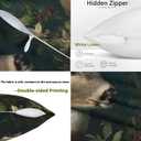 Vintage Christmas Set of 2 Deer Throw Pillow Covers 20x20Inch Dark Forest Retro Elk Art Animals Double Sided Print Winter Xmas Mistletoe Decor Cushion Cases for Sofa Couch (Wl-dp-wc-dark)