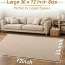 Tinideya 36 x 72 Inch Extra Large Door Mat, Faux Linen Entryway Doormat with Rubber Backing, Non-Slip Welcome Mat for Double Door, Wide Entry, Patio, Front Porch(Khaki)