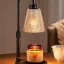 Innqoo Amber Candle Warmer Lamp with Timer, Dimmable Candle Warmer for Jar Candles, Height Adjustable Wax Melts Warmer, Birthday Gifts for Women Mom, House Warming Gifts New Home Decor (Regular(4.7 in))