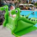 Seenelling 98 Inch Giant Inflatable Pool Slide for Kids & Adults, Swimming Pool Play Center Inflatable Water Slide for Inground Above Ground Pools, Summer Backyard Parties for Kids(Dinosaur,98 Inch)