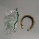 TOECWEGR Braided Headband WithTooth Wide Braid Messy Hair Hoop WomenFashion Hair AccessoriesBeach Gold