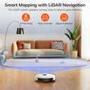 ILIFE A30s Robot Vacuum, 10000Pa Max Suction Robotic Vacuum Cleaner with LiDAR Navigation, Home Mapping, No-Go Zone, 150 Mins, 2.4G WiFi/App/Alexa/Remote Control, for Hard Floor Carpet and Pet Hair