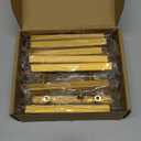 goldenwarm 10 Pack Gold Cabinet Handles 3 Inch Brushed Brass Drawer Pulls Brass Handles for Kitchen Cabinets - LS1212GD76 Gold Drawer Hardware Dresser Pulls Dresser Hardware, 5in Overall Length (3in hole centers)