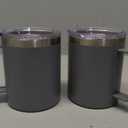 BJPKPK 2 pcs Insulated Coffee Mug, 14oz Insulated Tumbler with Lid, Stainless Steel Coffee Cups with Splash Proof Lid-Gray
