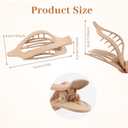 6Pcs Flat Hair Clips for Women, Better Jonny Curved Hair Clips Lay Down Claw Clips Alligator Clips Hair Accessories for Women Girls