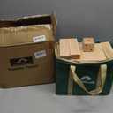 ApudArmis Giant Tumble Tower (Stack from 2Ft to Over 4.2Ft), 54 PCS Pine Wooden Stacking Timber Game with 1 Dice Set - Classic Block Giant Outdoor Game for Teens Adults Family (Burlywood)