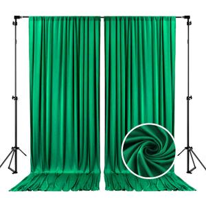 10 x 10 Feet Hunter Green Backdrop Curtain for Partie, Background Curtains for Photoshoot, Birthday, Wedding, Halloween, Thanksgiving, Christmas, New Year Party Decorations 5Ft x 10Ft, 2 Panels