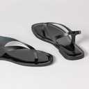 The Drop Women's Cinda Thong Sandal (8, Black)