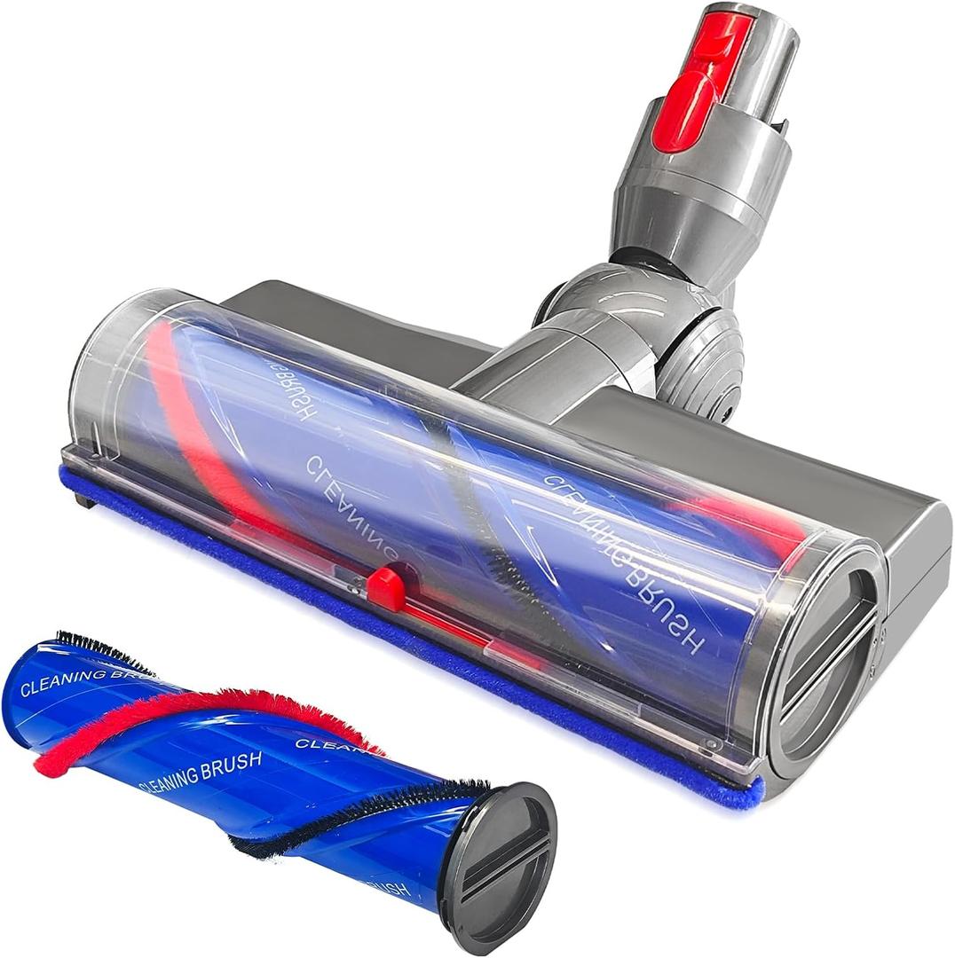 Quick-release vacuum head replacement for Dyson V7 V8 V10 V11 V15 Outside direct-drive cordless vacuums features an anti-tangle design with flexible rotation.