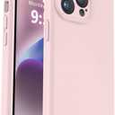 Vooii Compatible with iPhone 13 Pro Case, Liquid Silicone Upgrade [Camera Protection] [Soft Anti-Scratch Microfiber Lining] Shockproof Phone Case for iPhone 13 Pro 6.1 inch - Chalk Pink