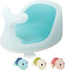 Baby Bath Seat for Bathtub - Baby Bathtub Seat for Babies Sitting Up to 6 to 36 Months with 3 BathToys, Breathable & Elastic Mesh Silicone Cushion with Back Support & Strong Suction Cups 