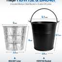 Grease Bucket HDW152 with 15 Pack Drip Bucket Liners for Traeger BAC407, Drip Tray & Drip Pan Liners Replacement for Traeger, Pit Boss, Z Grills & Oklahoma Joes