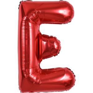 TONIFUL 40 Inch Large Bright Red Letter Balloons A-Z, Giant Jumbo Helium Foil Mylar Big Letter E Balloons for Birthday Party Anniversary Wedding Decorations