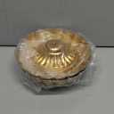 Gold Flower Vases for Centerpieces: Vintage Compote Bowl Vase for Wedding 4 Inch Small Pedestal Vase for Party Gold Centerpieces for Table Metal Urn for Event Home Decor Set of 2