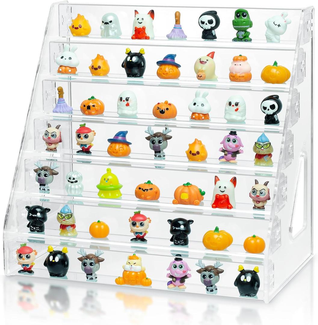 Mini Action Storage of 7 Layers Clear Display Case for Miniature, Mini Toys(Mini Action are Not Included)