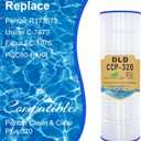 DLD CCP320 Pool Filter Cartridges, Compatible with Pentair Clean & Clear Plus 320, Replaces Pentair R173573、Unicel C-7470、Filbur FC-1976, PCC80-PAK4, L x OD:20 1/16"x 7"|320 sq.ft，4-Pack