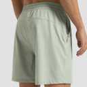 Arcweg 7-Inch Men's Swim Trunks, 2-in-1 Compression Liner with Pockets (Gray)