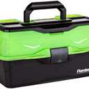 Flambeau Outdoors 6383AMG 3-Tray Classic Tray Tackle Box, Portable Tackle Organizer, Frost Green/Black