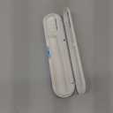 UV Toothbrush Sanitizer and Holder, Portable Travel Case and Cover, Toothbrush Cleaner Powered by AA Battery or USB-C, Fits Most Brushes (White-Blue)