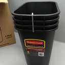 Rubbermaid Commercial Products Wastebasket/Trash Can, 7-Gallon/28-Quart, Black, Plastic, for Bedroom/Bathroom/Office, Fits Under Desk/Sink/Cabinet, Pack of 4