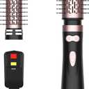 ANWA Rotating Hair Dryer Brush Spinning, 4-in-1 Rotating Brush Hair Dryer for Women, Hot Air Styler with 2 Detachable Brushes(1.5"& 2")