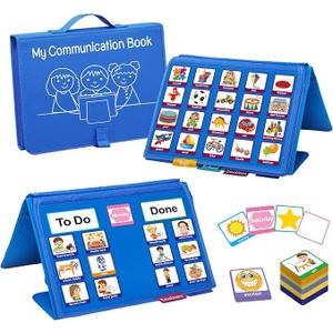 PECS Communication Book for Autism & Nonverbal Kids - 196 Picture Cards for Speech Therapy, Visual Behavior Aid with Emotion & Daily Learning, Special Education Materials for Home & School
