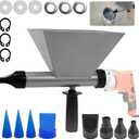 Electric Mortar Grout Gun Pump, Portable Cement Grouting Machine, Cement Caulk Gun, Reusable Cordless Electric Caulking Gun Finishing Tool with 8 Nozzles (Without Electric Drill)