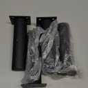 4 Pack Adjustable Furniture Legs Round 1.5" Dia Thickened Aluminum Alloy Sofa Shelves Table Kitchen Adjustable Feet 6" Height (Black)