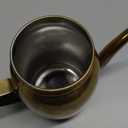 Amosfun 420ml Olive Oil Bottle Dispenser Stainless Steel Drop-free Pouring Oil Pot Kitchen Vinegar Cruet Storage Container Kitchen Favors (Gold)